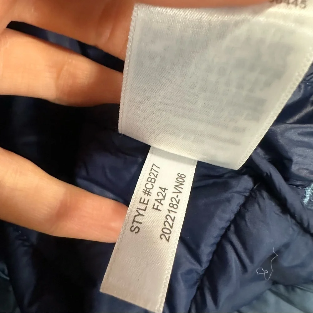 J crew Icelandic blue Kids' lightweight packable puffer jacket